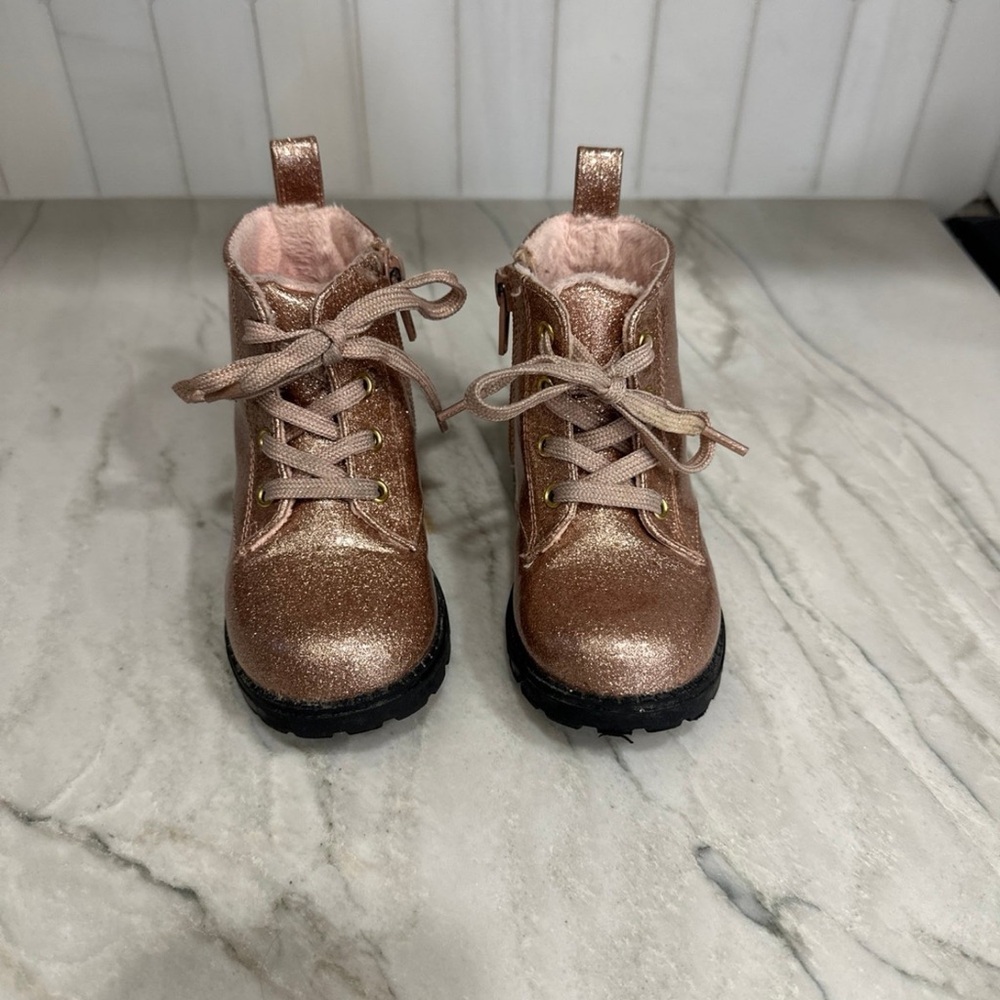 Glittery combat boots Boots 6.5 c